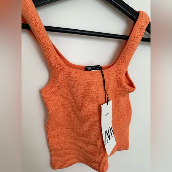Zara Orange Crop Tank Top | M-L (NWT) - Picture 5 of 5